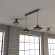 lafabryka.pl Lampa wisząca FELIX NAVY BLUE/GOLD 2xE27 MLP7715 MILAGRO
